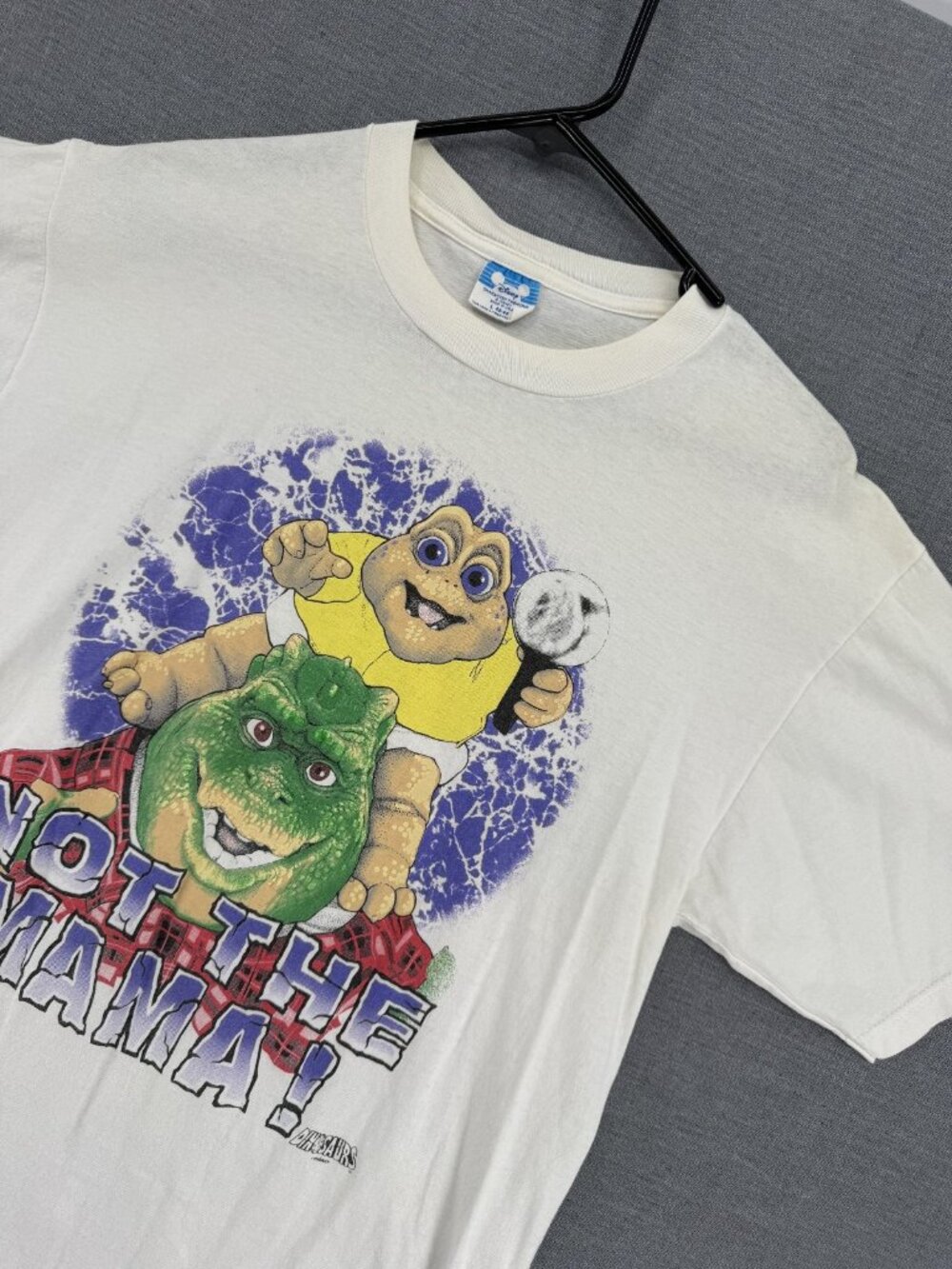 Vtg Disney Dinosaurs Not the Mama TV Promo Cartoon T Shirt Mens L Tee Y2K